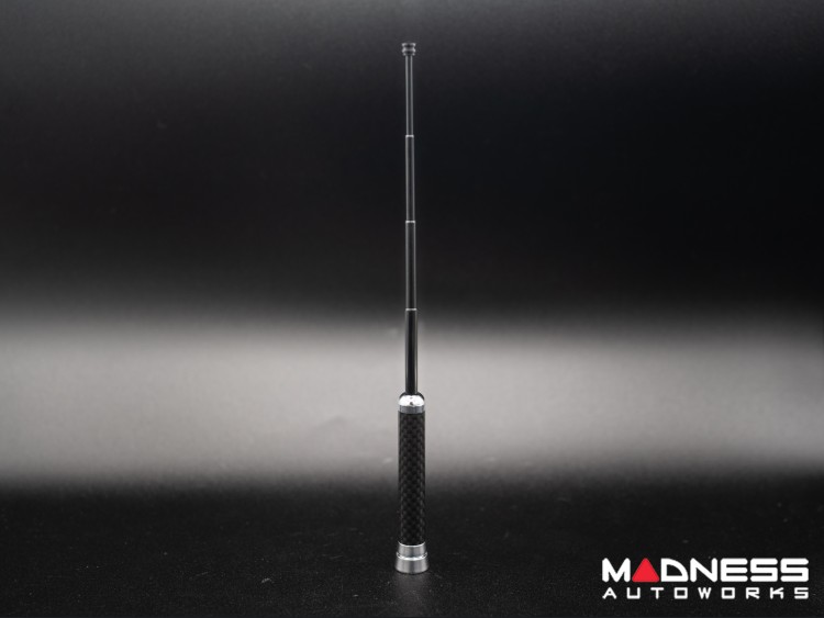 smart fortwo Antenna Black Carbon Fiber Mast w/ Chrome Base Telescopic